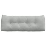 vidaXL Coussin de Dos Gris clair 120 x 24 x 50 cm Velours