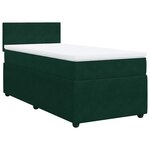 vidaXL Sommier à lattes de lit avec matelas Vert foncé 100x200 cm