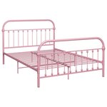 vidaXL Cadre de lit sans matelas rose métal 120x200 cm