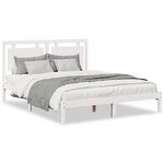 vidaXL Cadre de lit extra long sans matelas 140x210 cm bois massif