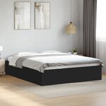 vidaXL Cadre de lit sans matelas noir 160x200 cm