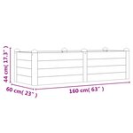 vidaXL Lit surélevé de jardin 160x60x44 cm bois massif d'acacia