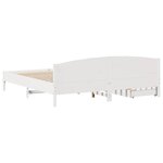 vidaXL Cadre de lit sans matelas blanc 200x200 cm bois massif de pin