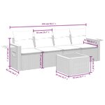 vidaXL Salon de jardin avec coussins 5 Pièces beige résine tressée