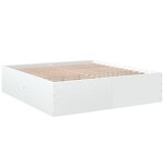 vidaXL Cadre de lit blanc 200x200 cm bois d'ingénierie