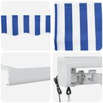 vidaXL Store Manuel Rétractable Bleu et Blanc 400x300 cm