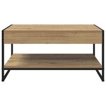 vidaXL Table basse Chêne artisan 80 x 50 x 40 cm Bois d'ingénierie