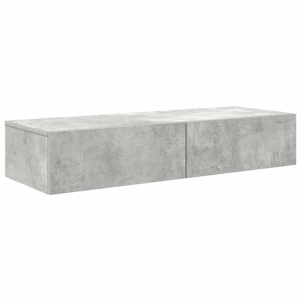 vidaXL Étagère murale avec tiroirs gris béton bois d'ingénierie