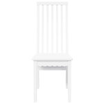 vidaXL Chaises à manger 2 Pièces blanc bois massif caoutchouc