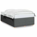 vidaXL Cadre de lit sans matelas gris foncé 120x190 cm tissu