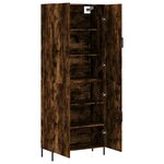 vidaXL Buffet haut Chêne fumé 69 5x34x180 cm Bois d'ingénierie