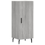vidaXL Buffet haut Sonoma gris 34 5x34x180 cm Bois d'ingénierie