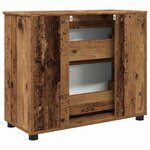 vidaXL Cabinet de salle de bain Bois Ancien 76 5 x 35 x 64 cm