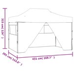vidaXL Tente pliable avec 4 parois latérales 3 x 4 5 m Bleu