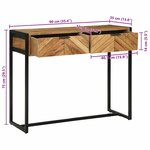 vidaXL Table console Marron 90 x 35 x 75 cm bois de manguier massif