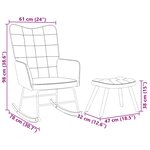 vidaXL Chaise à bascule avec tabouret en velours vert foncé