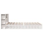 vidaXL Lit bibliothèque sans matelas blanc 135x190 cm bois massif