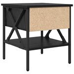 vidaXL Table de chevet avec tiroir 2 Pièces Chêne noir 40 x 42 x 45 cm