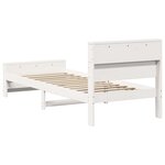 vidaXL Cadre de lit Blanc 90 x 200 cm Bois massif en pin