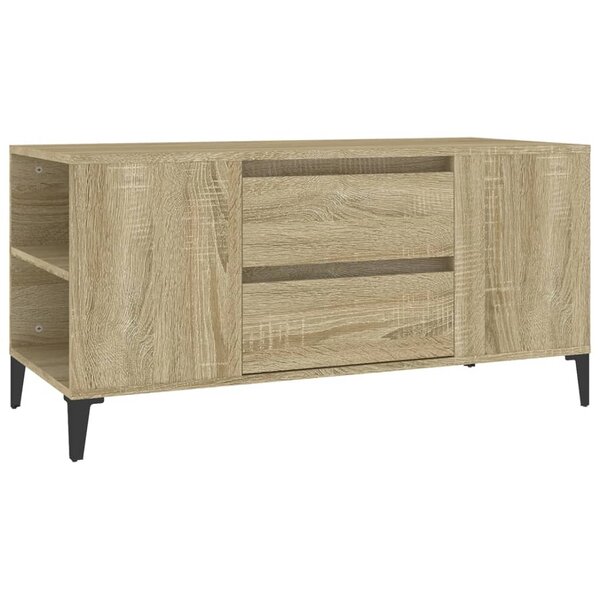 vidaXL Meuble TV Chêne sonoma 102x44 5x50 cm Bois d'ingénierie