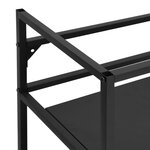 vidaXL Cadre de lavabo de salle de bain Noir 40x38x83 cm Fer