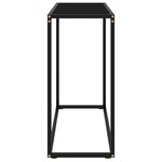 vidaXL Table console Noir 80x35x75 cm Verre trempé
