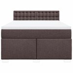 vidaXL Sommier à lattes de lit avec matelas Marron foncé 160x200 cm