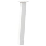 vidaXL Pieds de table console 4 pièces Blanc 72 cm Acier