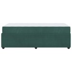 vidaXL Cadre de lit avec matelas Vert foncé 80 x 200 cm tissu