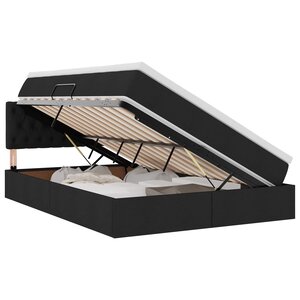 vidaXL Lit avec rangement et matelas Noir 140 x 200 cm Velours