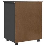vidaXL Armoire roulante avec tiroirs MOSS gris bois de pin solide