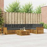 vidaXL Ensemble de canapés d'extérieur 6 pc Naturel et Anthracite