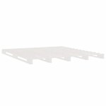 vidaXL Lit de palette blanc 135x190 cm Bois de pin massif Double