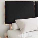vidaXL Cadre de lit avec tête de lit rembourrée Noir 150 x 200 cm