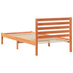 vidaXL Cadre de lit Marron cire 90 x 200 cm Bois massif en pin