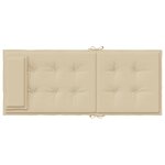 vidaXL Coussins de chaise à dossier haut lot de 2 beige tissu oxford