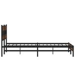 vidaXL Cadre de lit en métal sans matelas chêne marron 180x200 cm