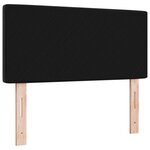 vidaXL Tête de lit LED capitonnée en cristal noire 90 cm velours