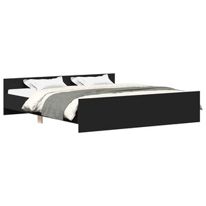 vidaXL Cadre de lit sans matelas noir 160x200 cm