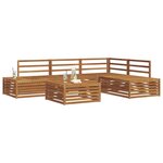 vidaXL Ensemble de canapés d'extérieur 5 Pièce Naturel