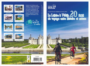 Collector 8 timbres - La Loire à vélo, 20 ans de voyage entre histoire et nature - Lettre Verte