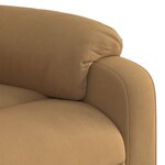 vidaXL Fauteuil inclinable Marron Velours