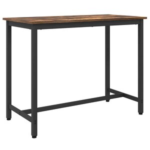 vidaXL table Chêne fumé 100 x 50 x 76 5 cm Bois d'ingénierie et acier