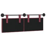vidaXL Tête de lit suspendue Bordeaux Tissu
