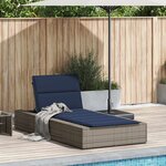 vidaXL Transat avec coussin flottant gris résine tressée