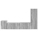 vidaXL Ensemble meuble TV 4 Pièces Gris Sonoma Bois d'ingénierie