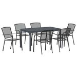 vidaXL Ensemble de salle à manger pour jardin 7 Pièces Anthracite