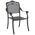 vidaXL Ensemble de salle à manger pour jardin 5 Pièces Noir Aluminium