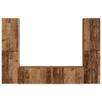 vidaXL Ensemble meuble TV 6 Pièces Bois Ancien Bois d'ingénierie