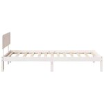 vidaXL Lit avec tête de lit blanche 75x190 cm en pin massif